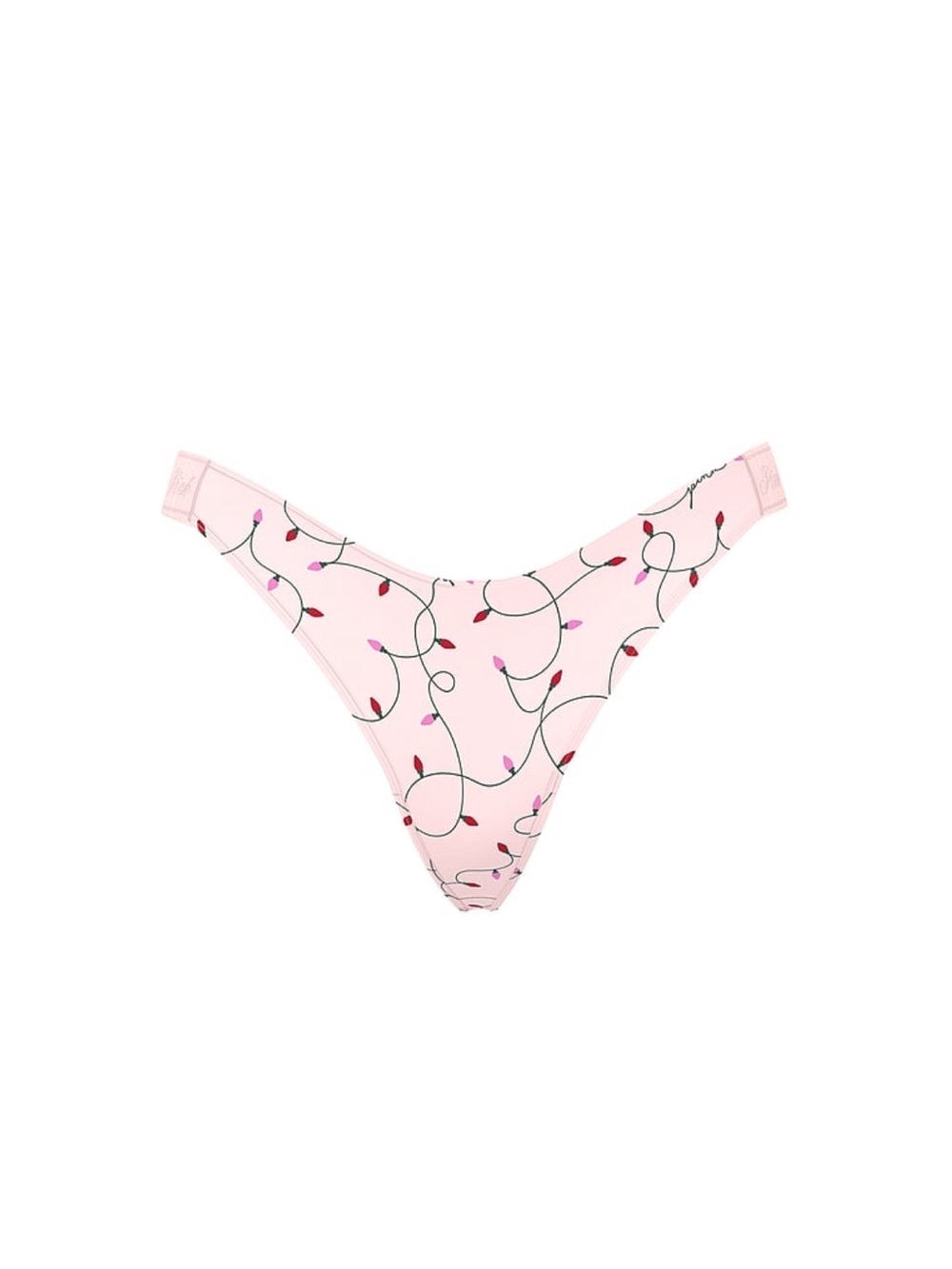 PINK Victoria's Secret Light Pink Floral Thong